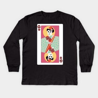 Geisha of Skulls Kids Long Sleeve T-Shirt